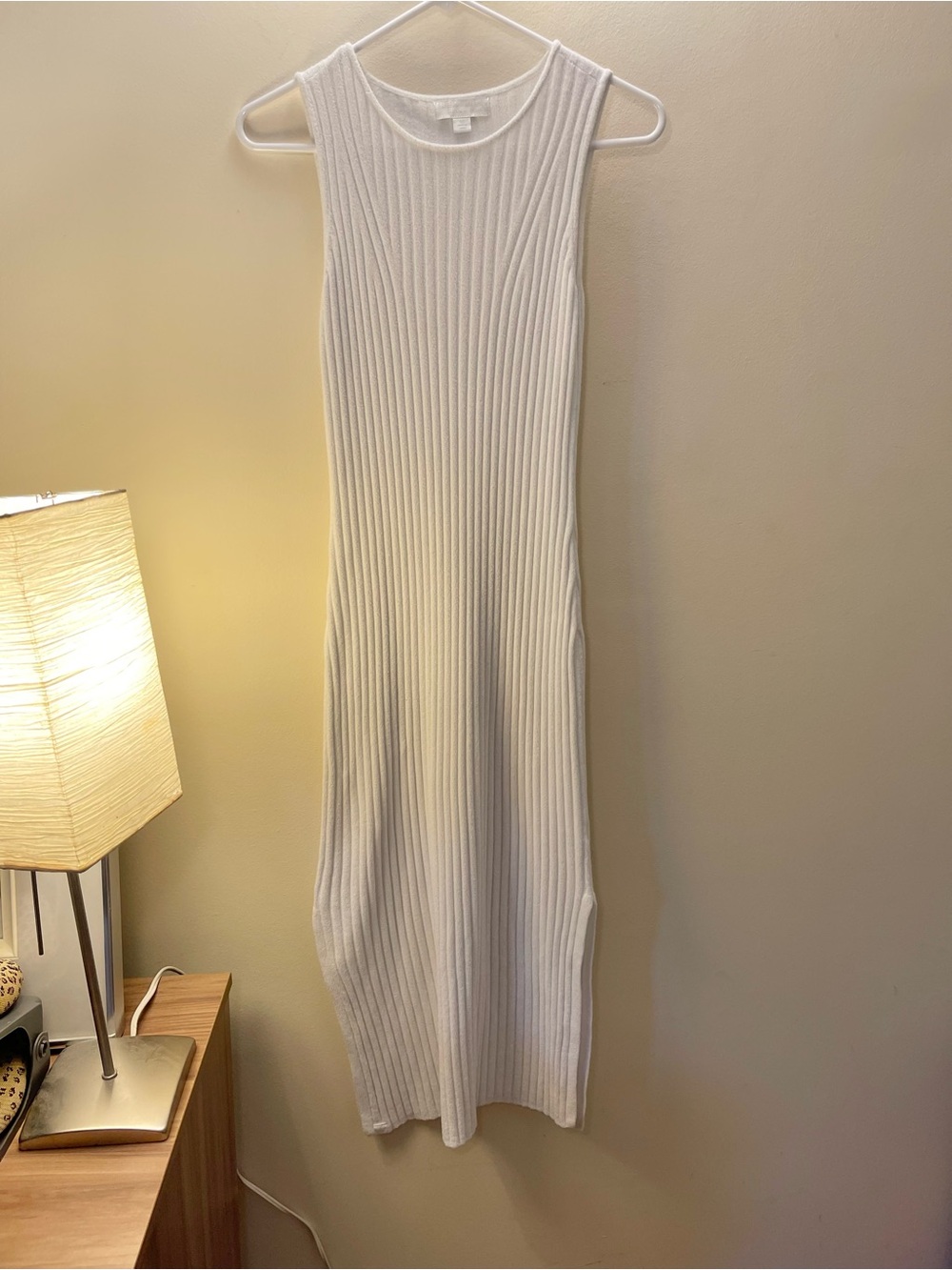 White Barefoot Dreams CozyChic Ultra Lite Rib Midi Dress XS